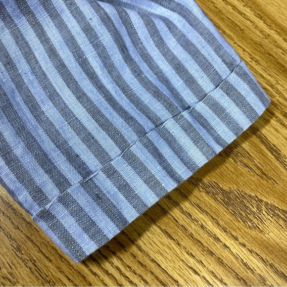 Vintage Carol Anderson 100% Linen Artsy Striped Floral Print Dress Set Sz Small - Picture 5 of 16